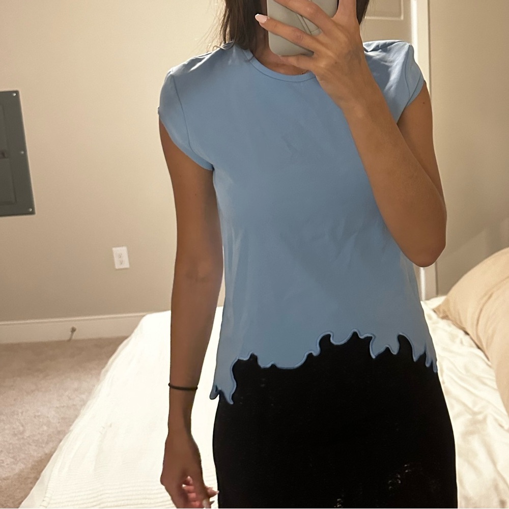 Baby blue Zara top